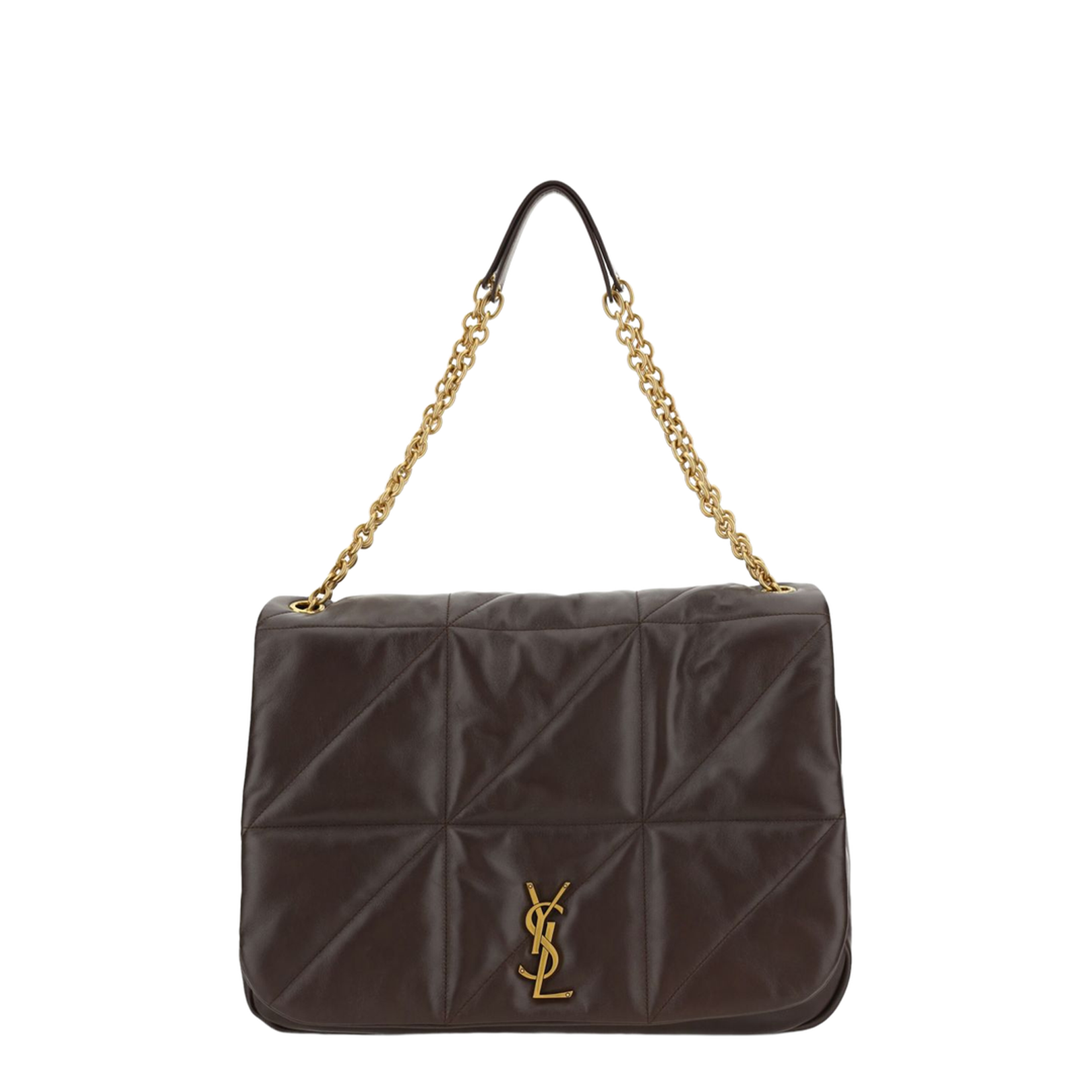 Jamie Large Lambskin Shoulder Bags - Brown