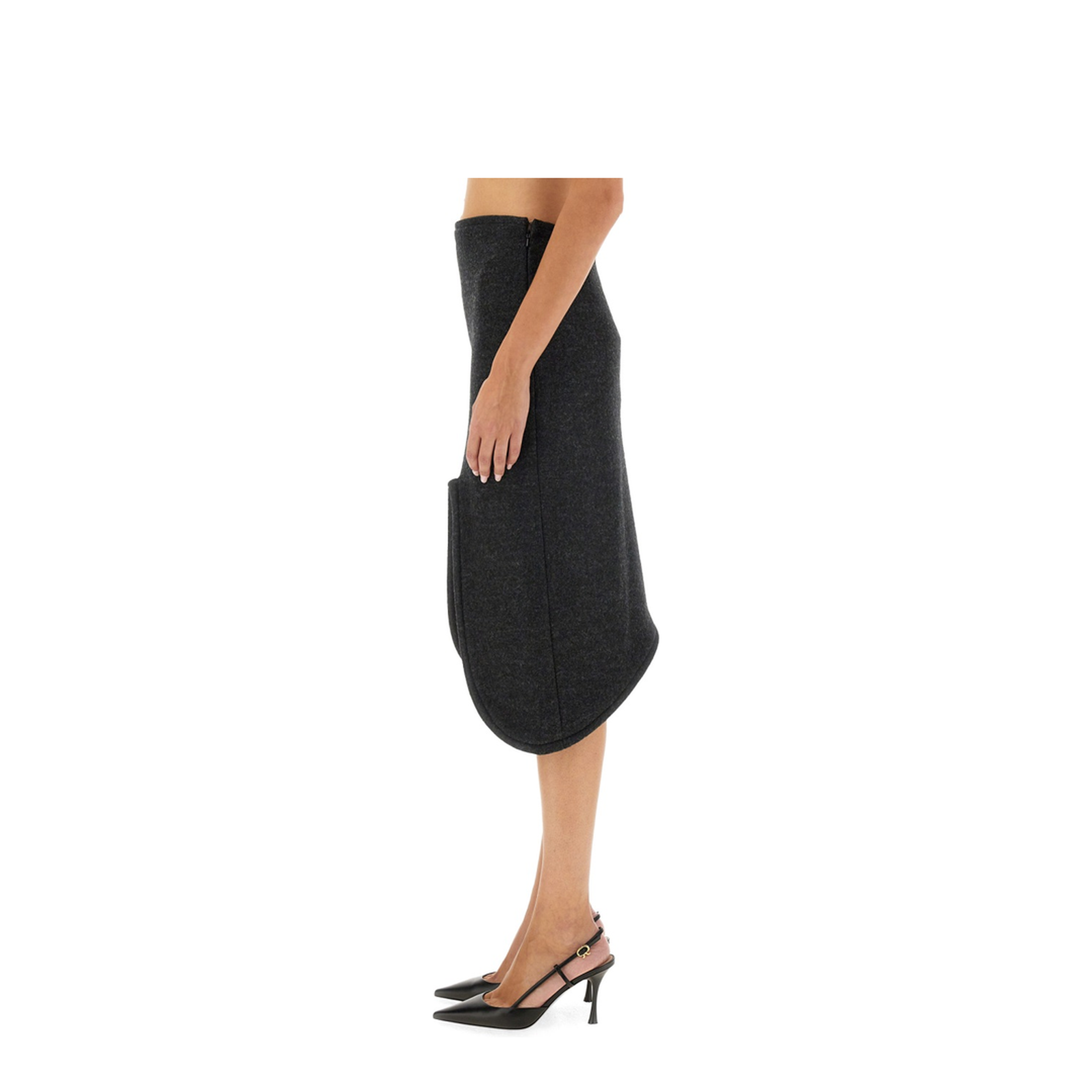 Padded Skirt with Tube Detail