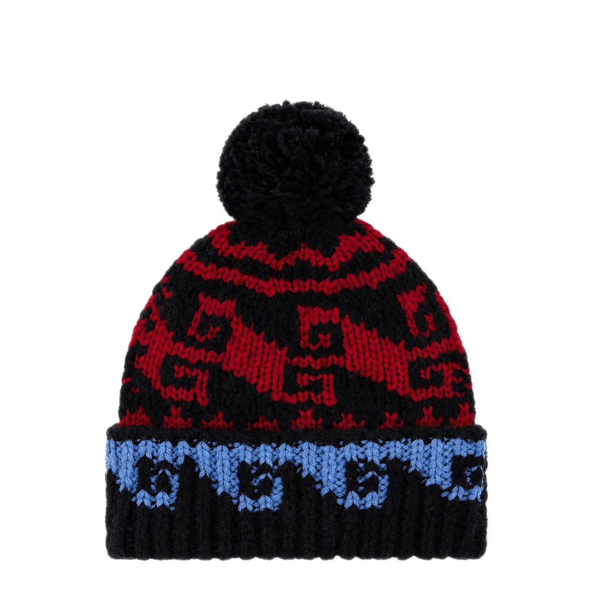 Embroidered Wool Blend Beanie Hat