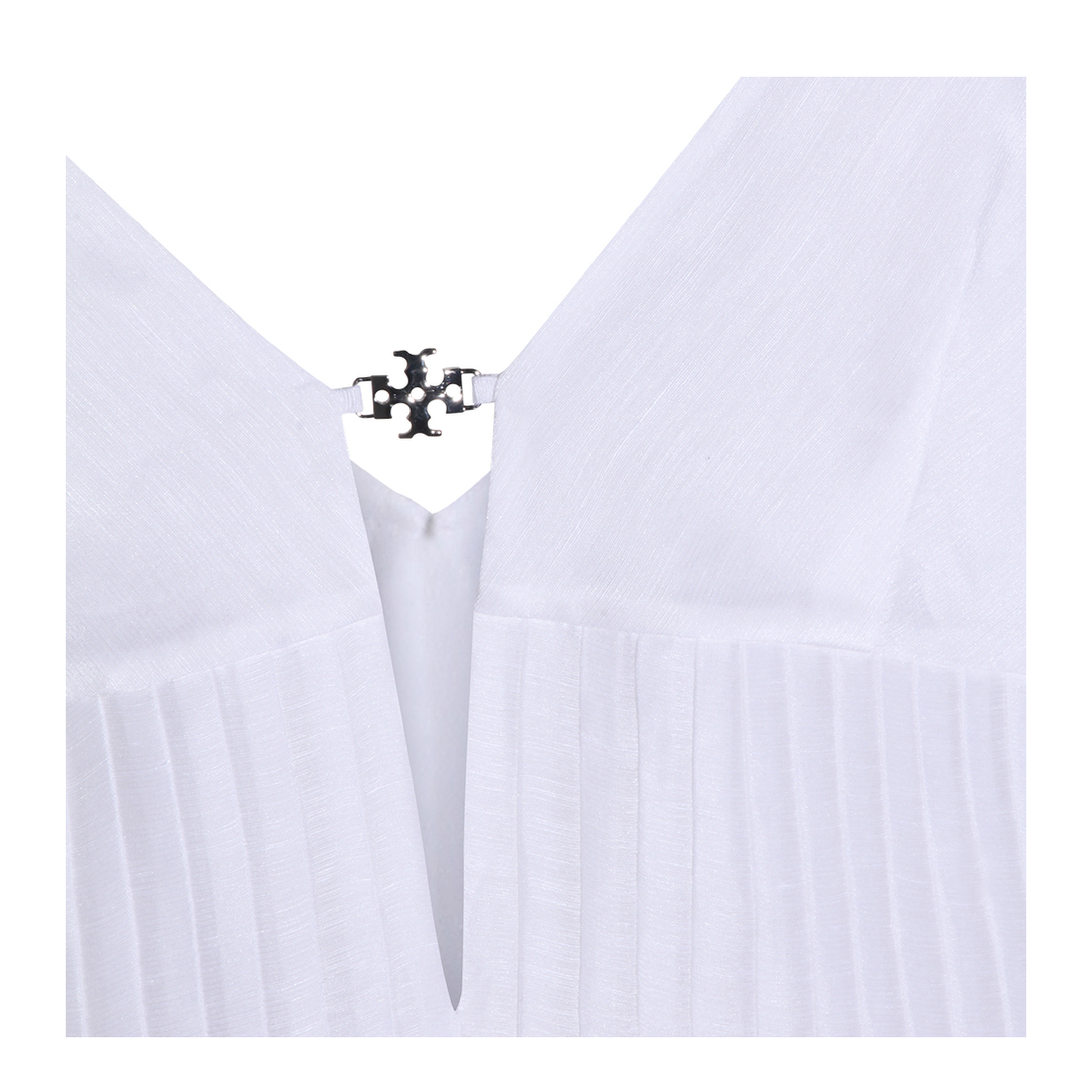 Appliqué Pleated Dress