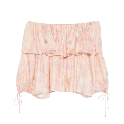 MAYFEYR - Chloè - Printed Silk Off The Shoulder Top - CH26AHT453096ZA