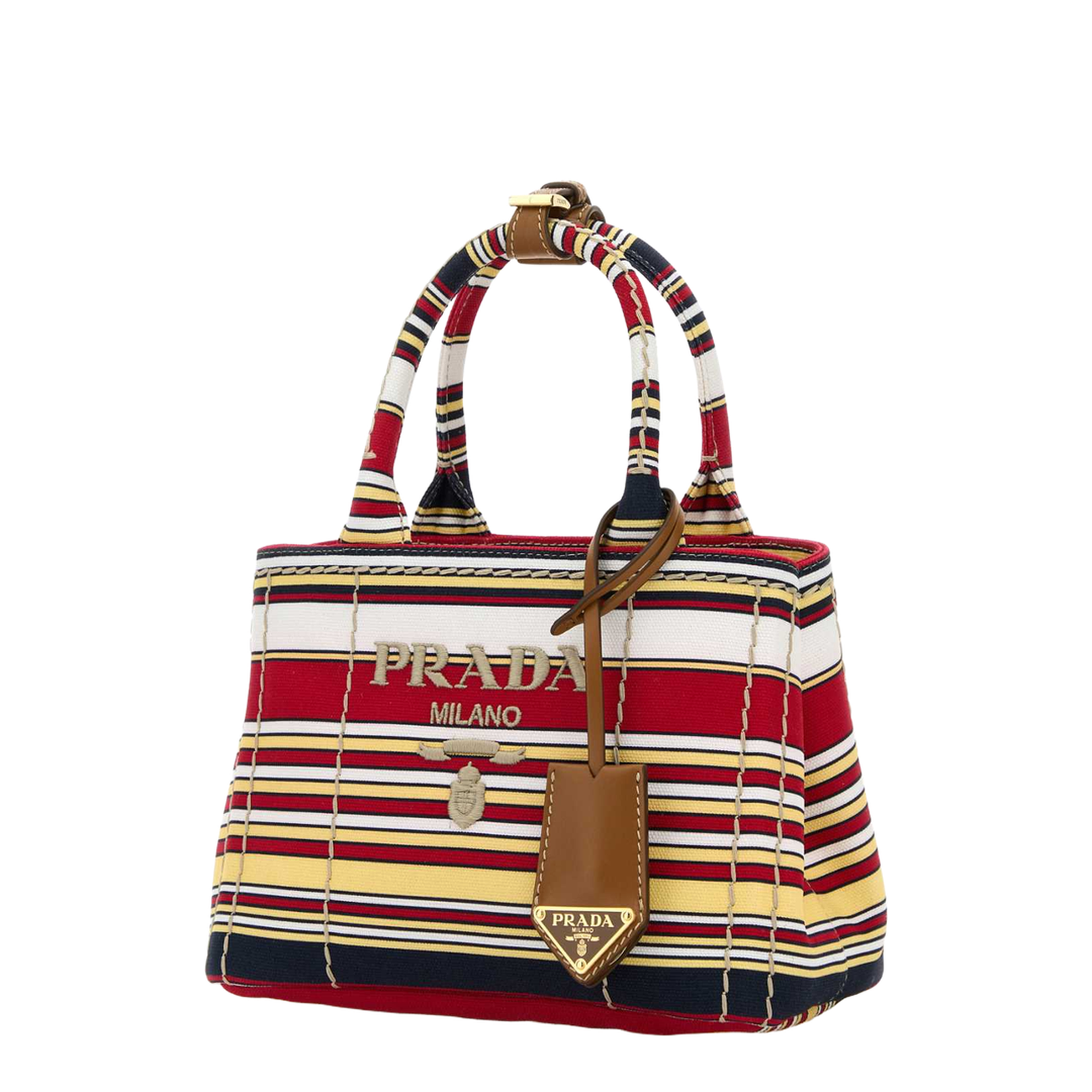 Jardinière Striped Cotton Canvas Mini-Bag