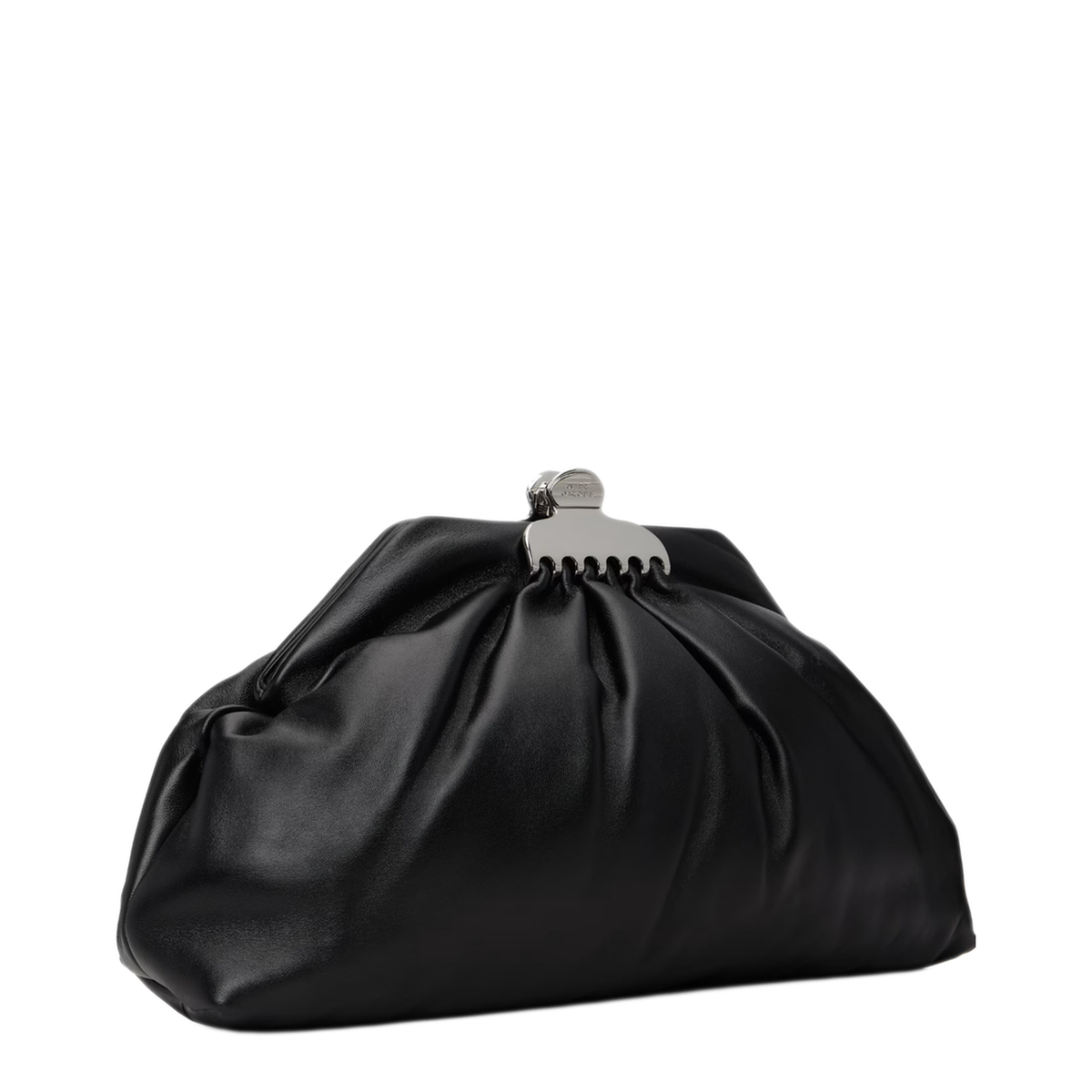 The Glam Clutch TU Smooth Leather Clutch - Black