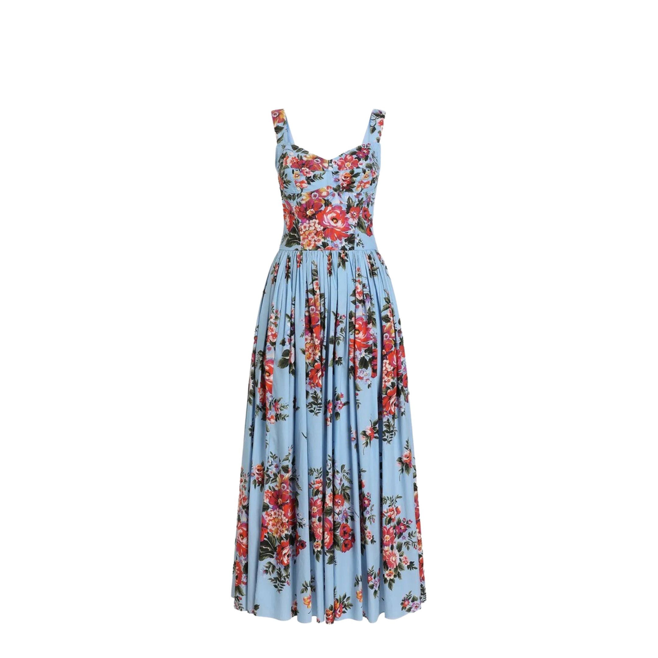 MAYFEYR - Dolce & Gabbana - Flower Bouquet-Print Cotton Long Dress - F6TTHTHS5UU