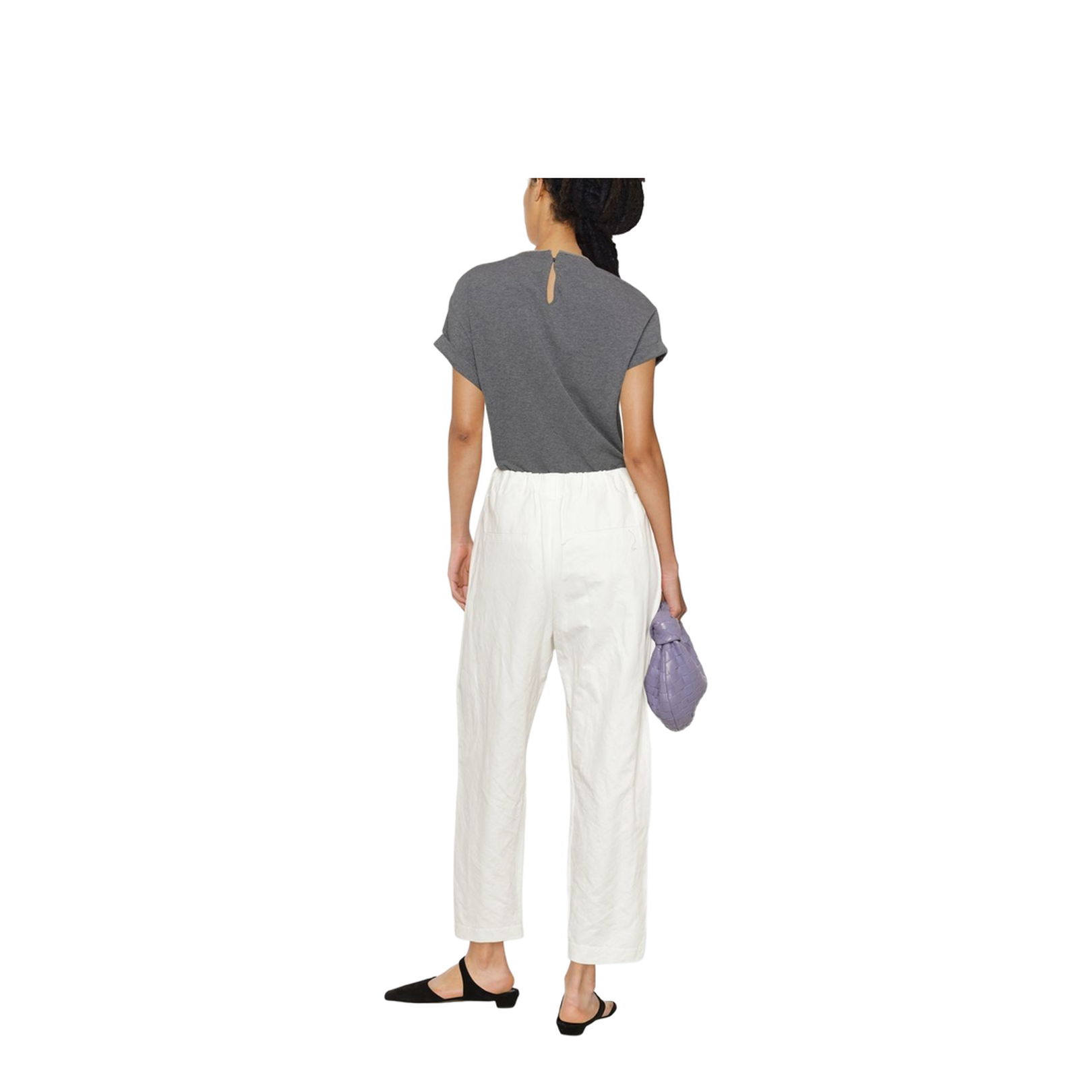 Stretch Cotton T-shirt with Glitter Detailing