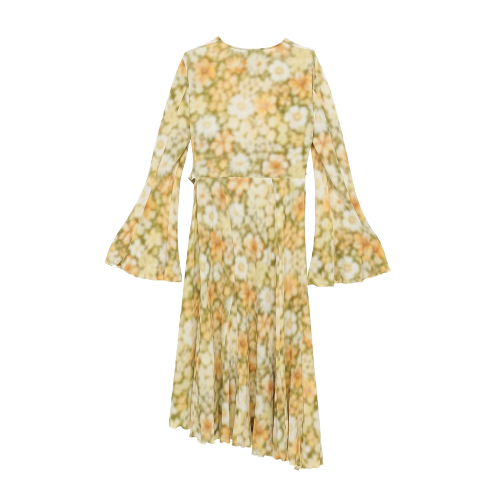 Multicoloured Green Asymmetrical Dress