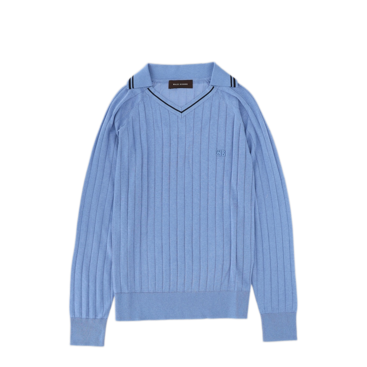 MAYFEYR - Wales Bonner - Polo A Coste Con Scollo A V - UA26KN33VI04500