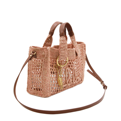 Summer Banana Small Raffia Tote - Summery Beige