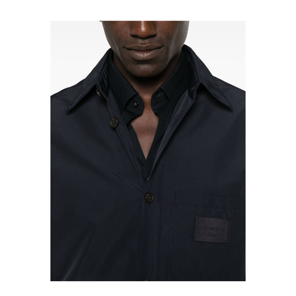 Nylon Shirt Jacket with Patch Pocket