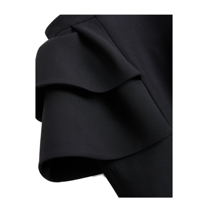 Wool And Silk Midi Skirt In Black