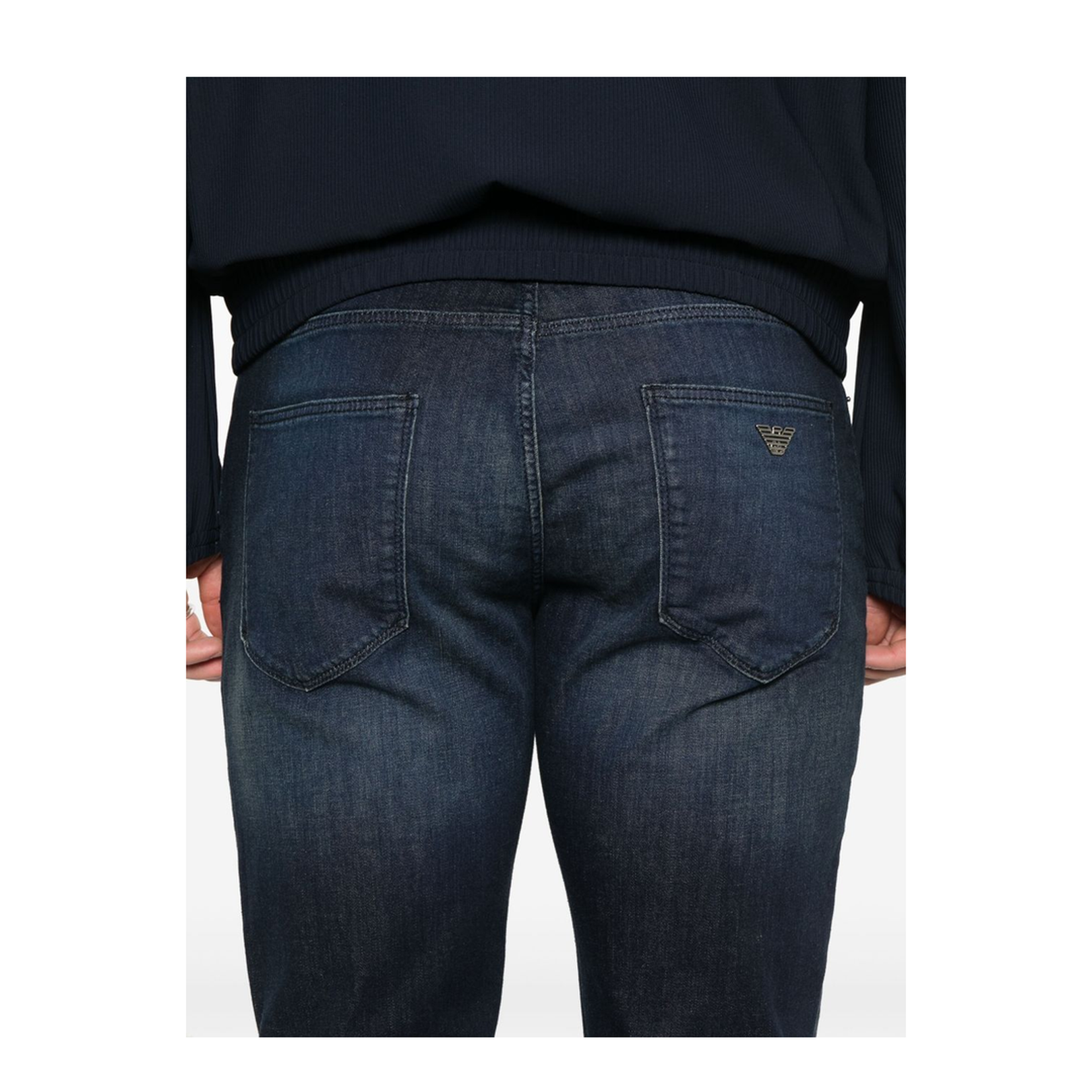 Indigo Blue Concealed Fly Classic Five Pocket Trousers