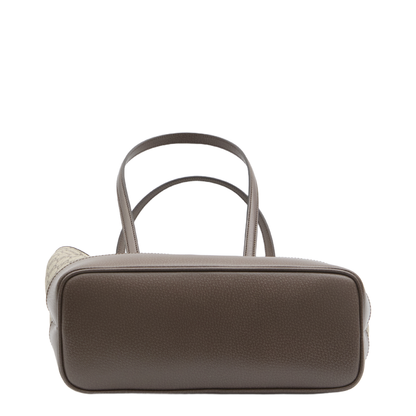 Ophidia Medium Coated Canvas Tote Bag - Beige and Brown