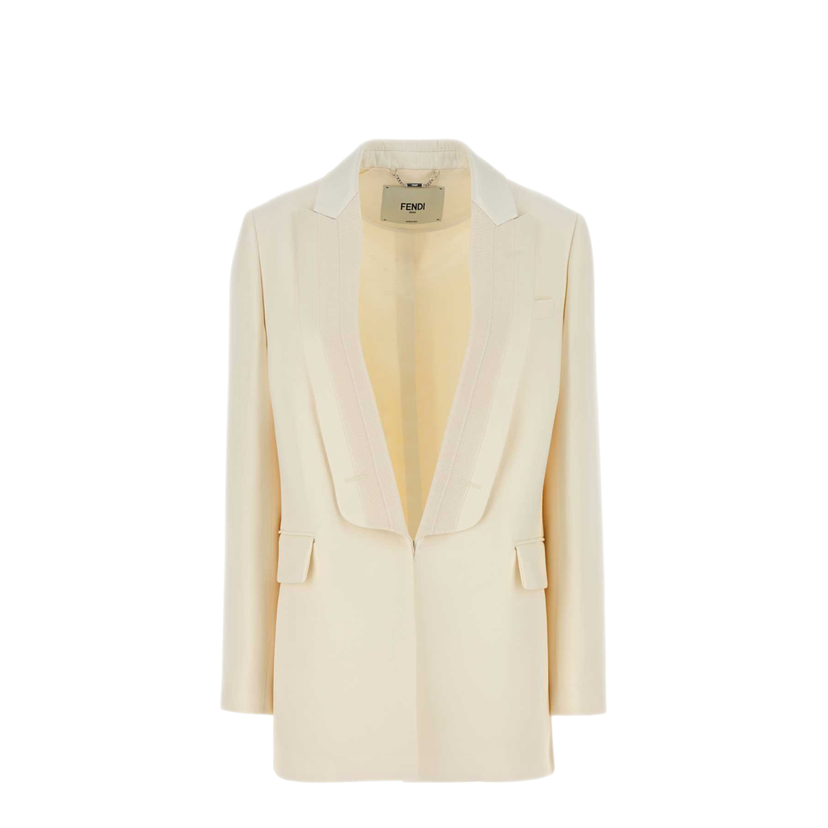 MAYFEYR - Fendi - Ivory Wool Blend Blazer - FJ7586AC4GF0ZNM