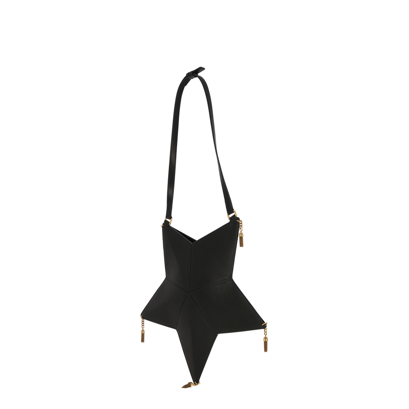 Astro Medium Leather Shoulder Bags - Black