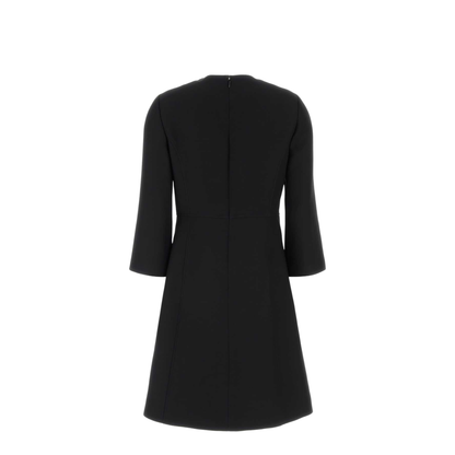 Black Crepe Couture Dress