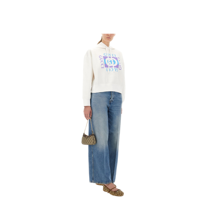 Wide Leg Denim Pants in Light Blue