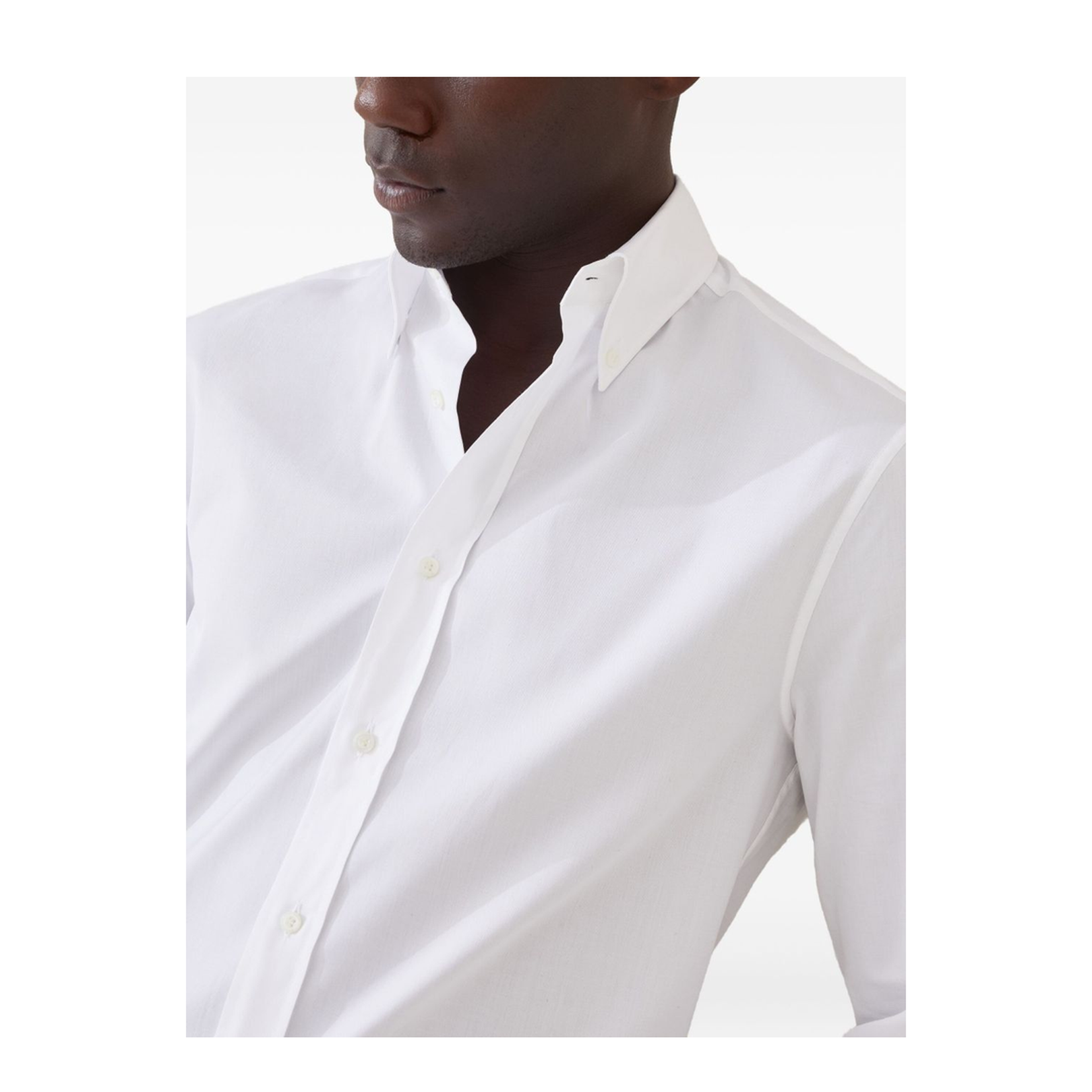 Button-Down Collar Shirt in White