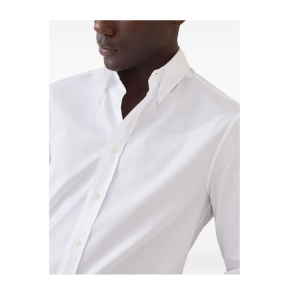 Button-Down Collar Shirt in White