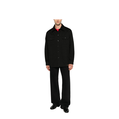 MAYFEYR - Valentino - Cotton Gabardine Shirt Jacket With Vlogo - VCIQ10ALS