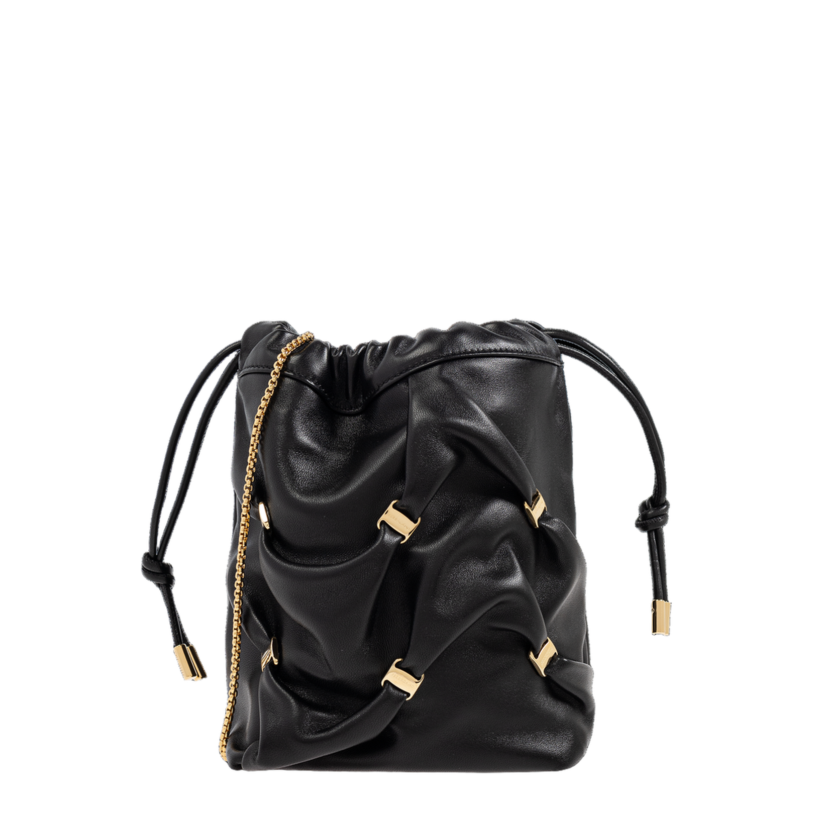 Elegant Black Bucket Shoulder Bag