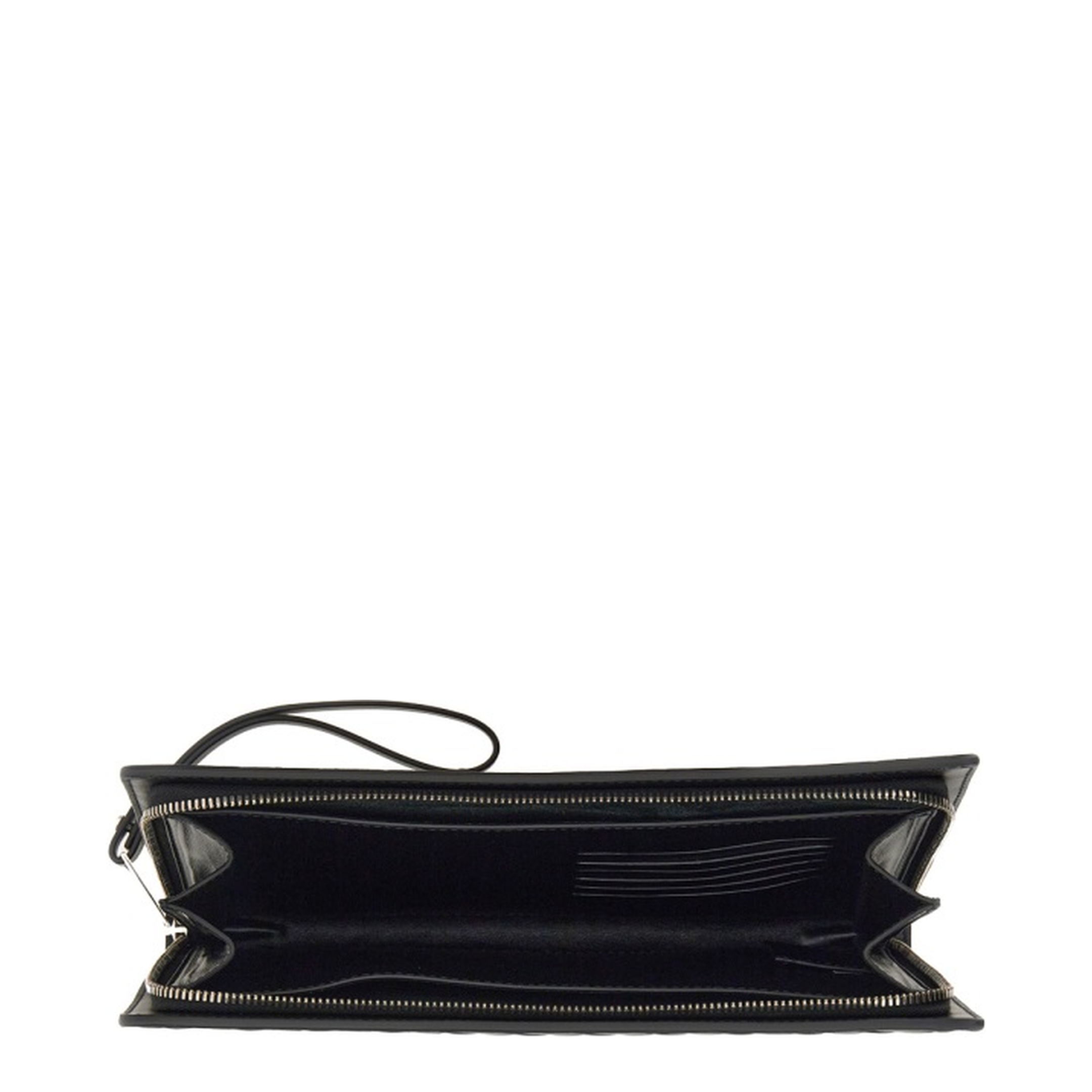 Intrecciato Leather Pouch - Black