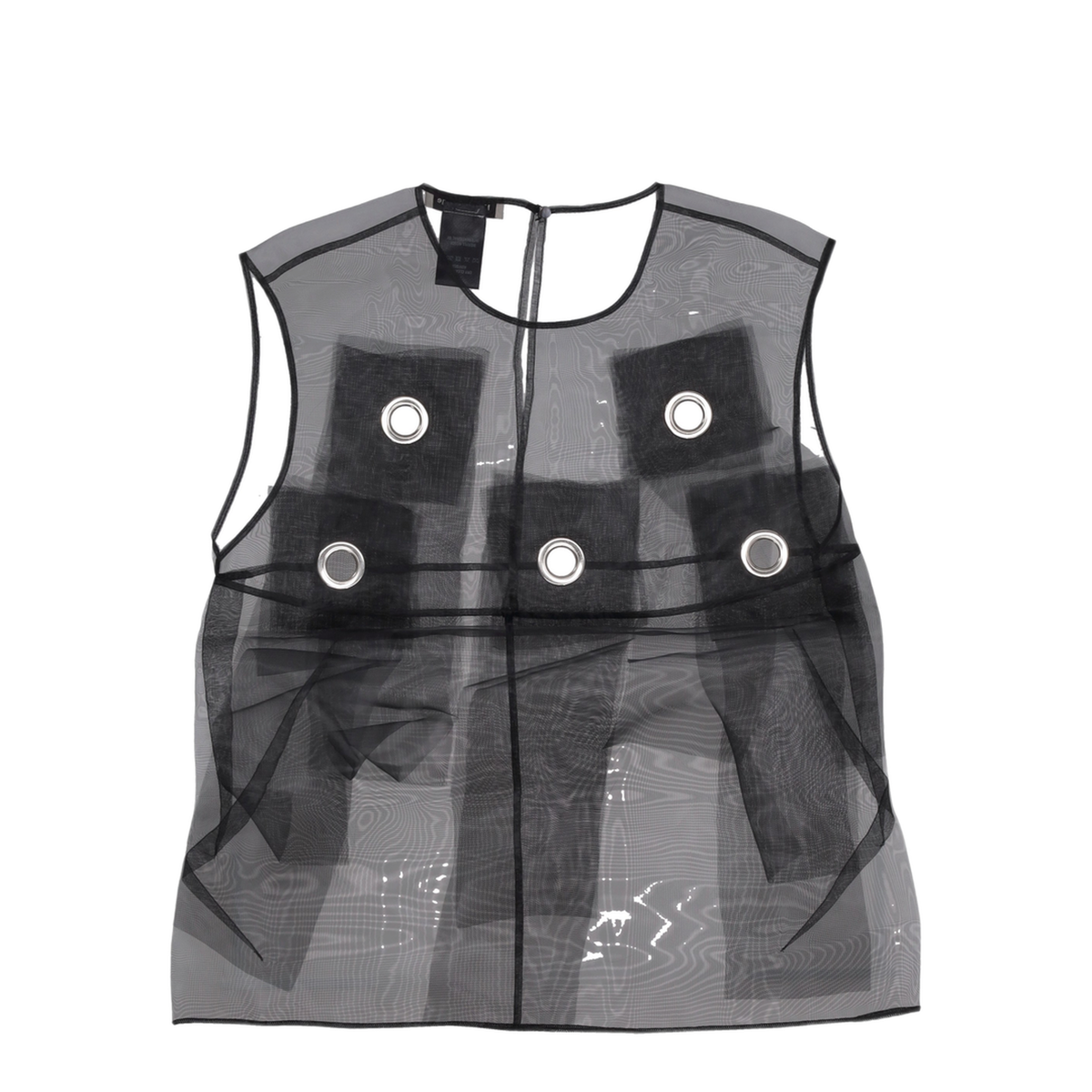 MAYFEYR - MERYLL ROGGE - Shift Top With Eyelets And Fringes - 500549WS25BLACK