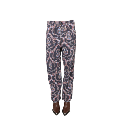 Paisley Denim Pants