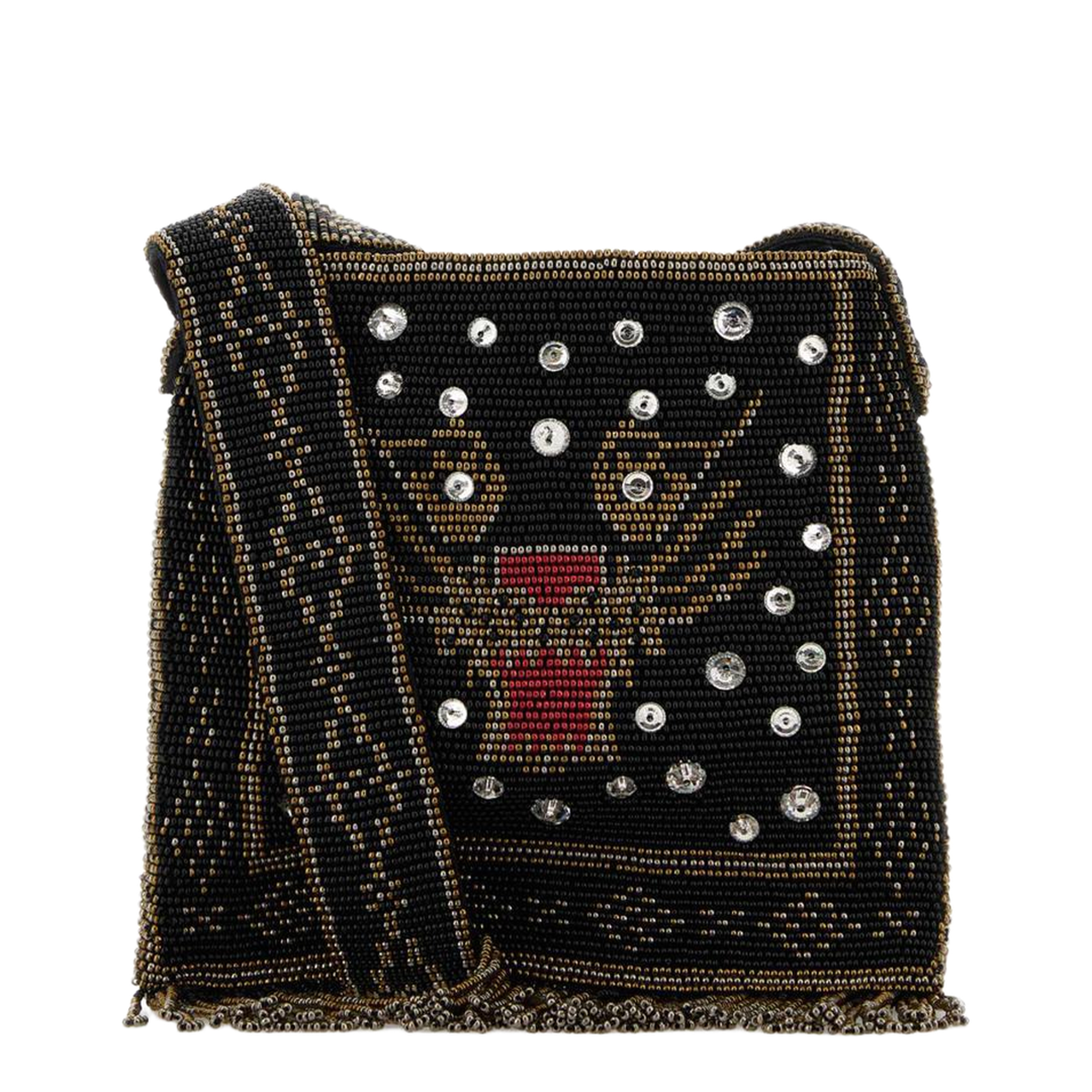 Embellished Fabric Crossbody Bag