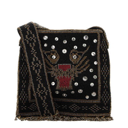 Embellished Fabric Crossbody Bag