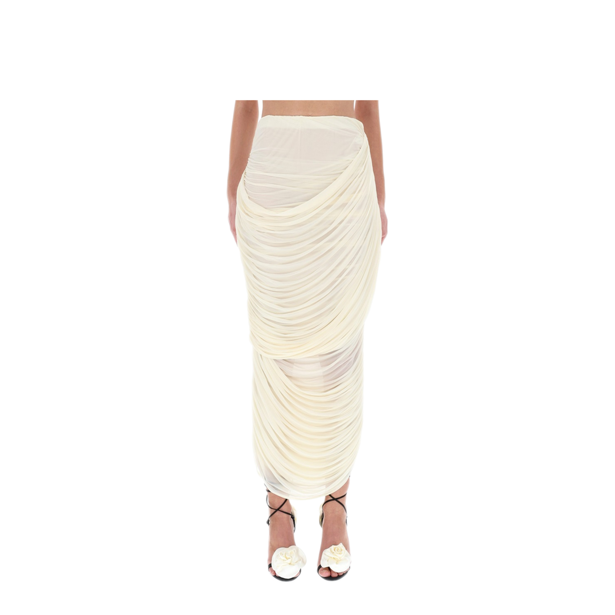 MAYFEYR - Magda Butrym - Draped Midi Skirt - 234925BEIGE