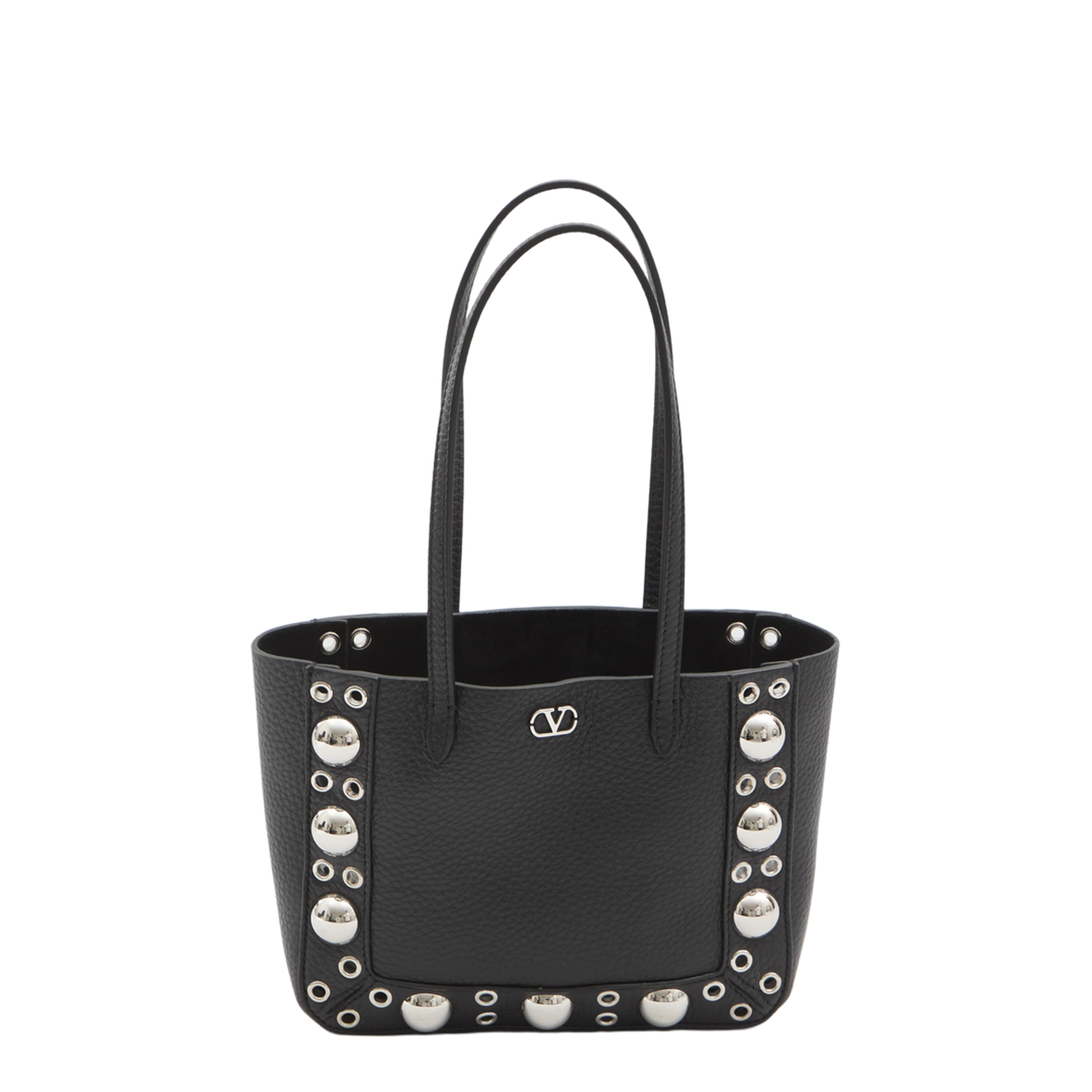 Nellcôte Mini Leather Shopping Bag - Black