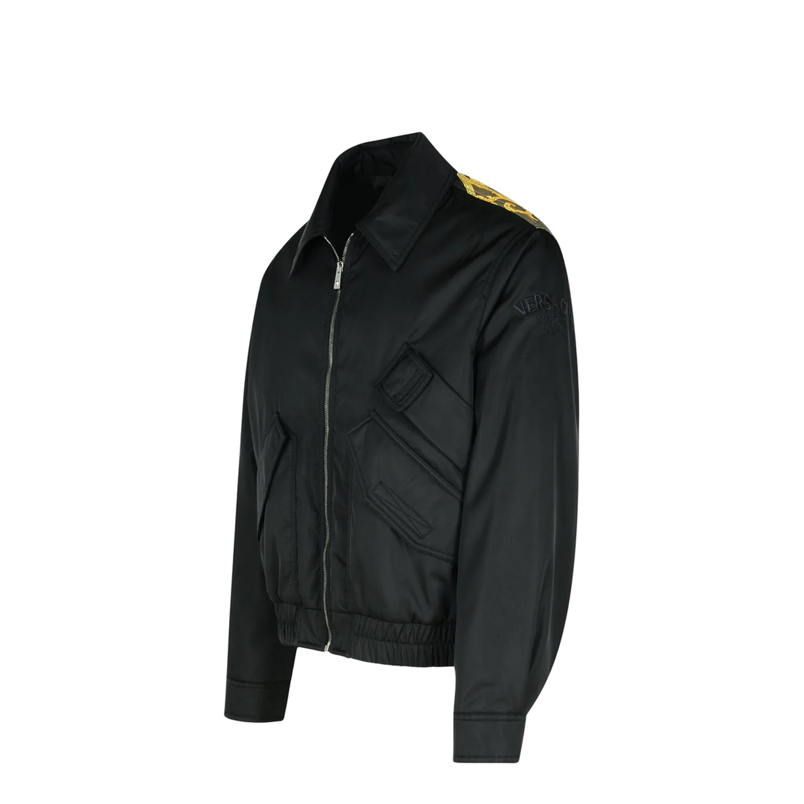 Bomber Jacket In Black Polyamide