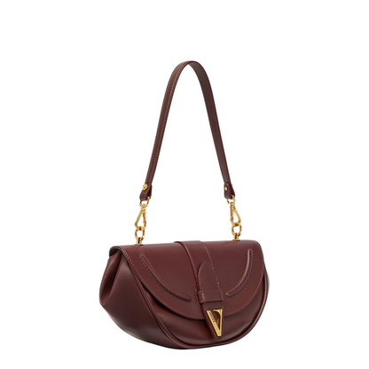 V Logo Enamel Engraved Handbag