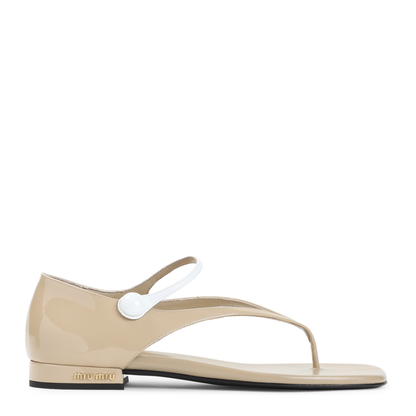 MAYFEYR - Miu Miu - Calf Leather Sandals - 5Y468EF01006EF0J34