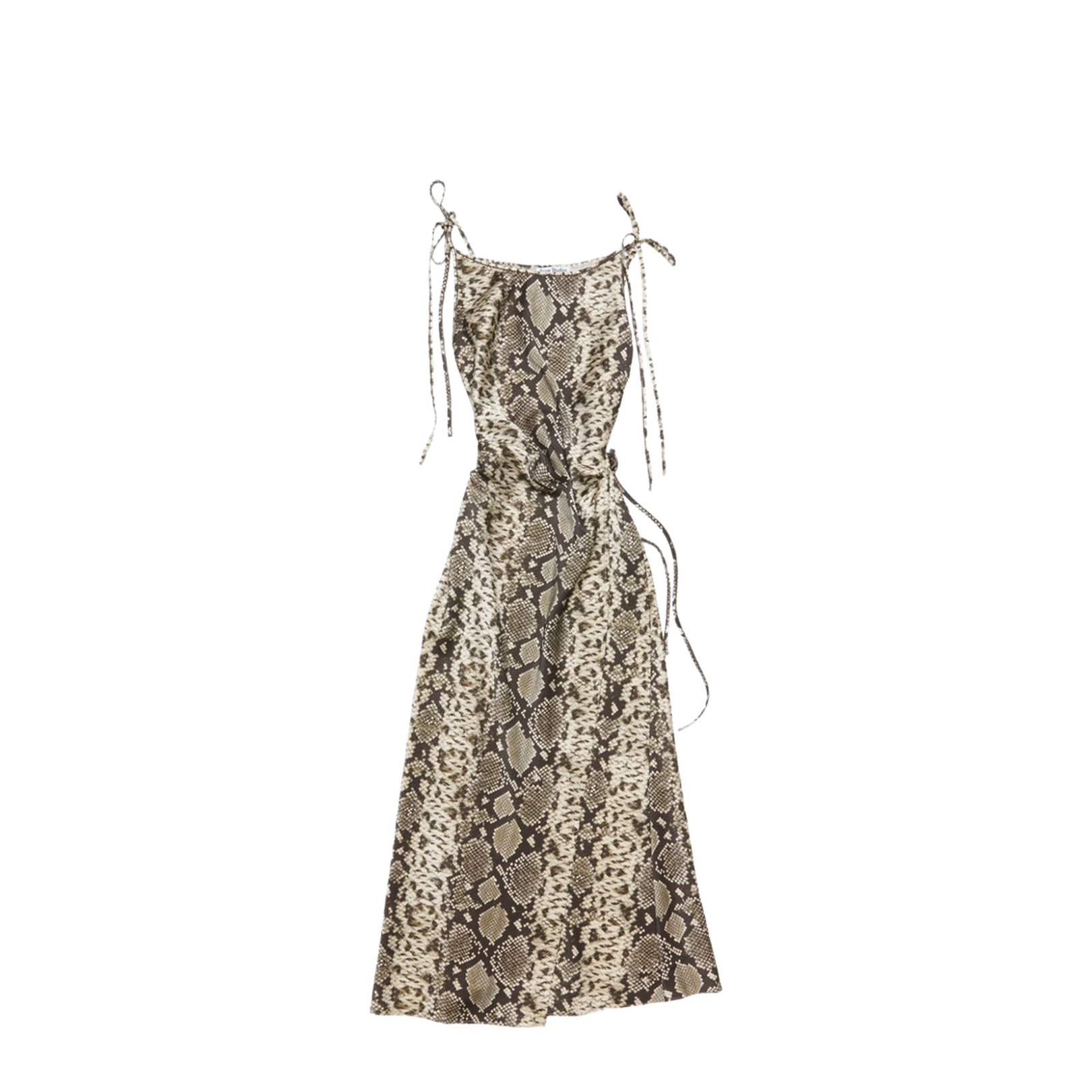 Satin Dress - Multi Brown