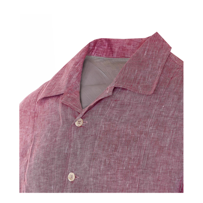 Men's Linen Shirt - Cherry