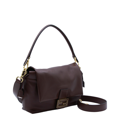 Mamma Baguette Medium Leather Shoulder Bag - Brown