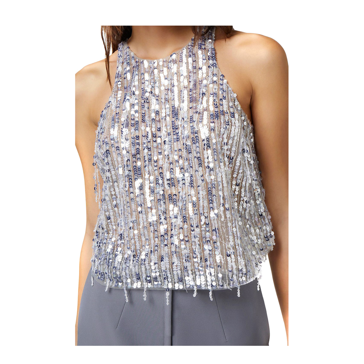 MAYFEYR - Elisabetta Franchi - Silver Top - CN00742E2346