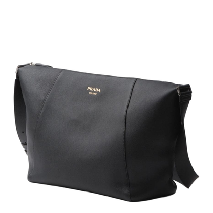 Logo-Stamp Leather Shoulder Bag