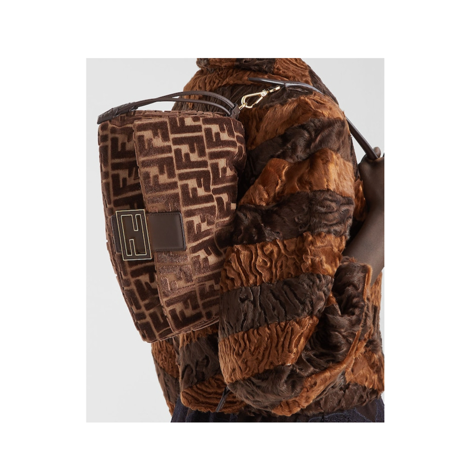 Mamma Baguette Medium Fabric Brown