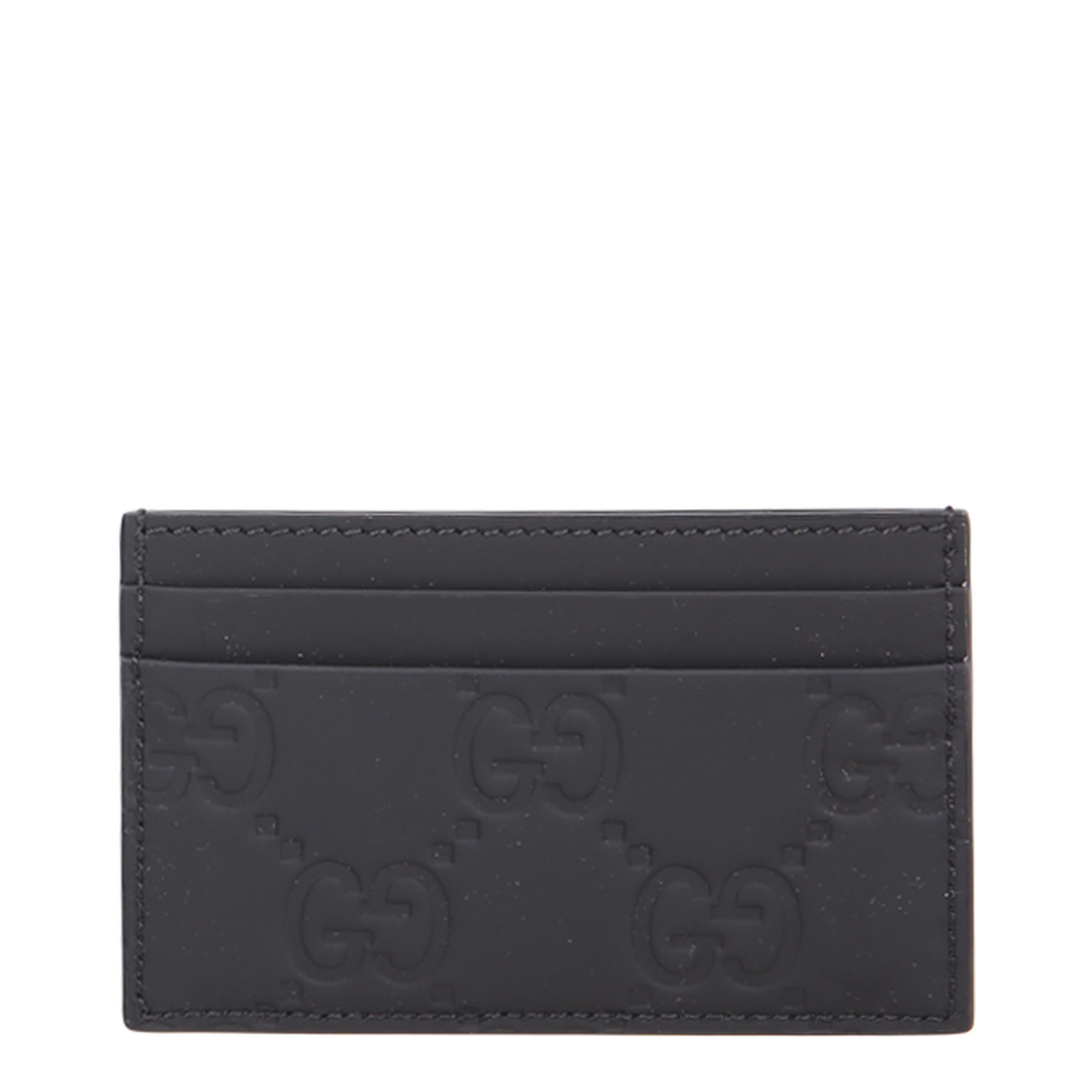 Black leather card holder