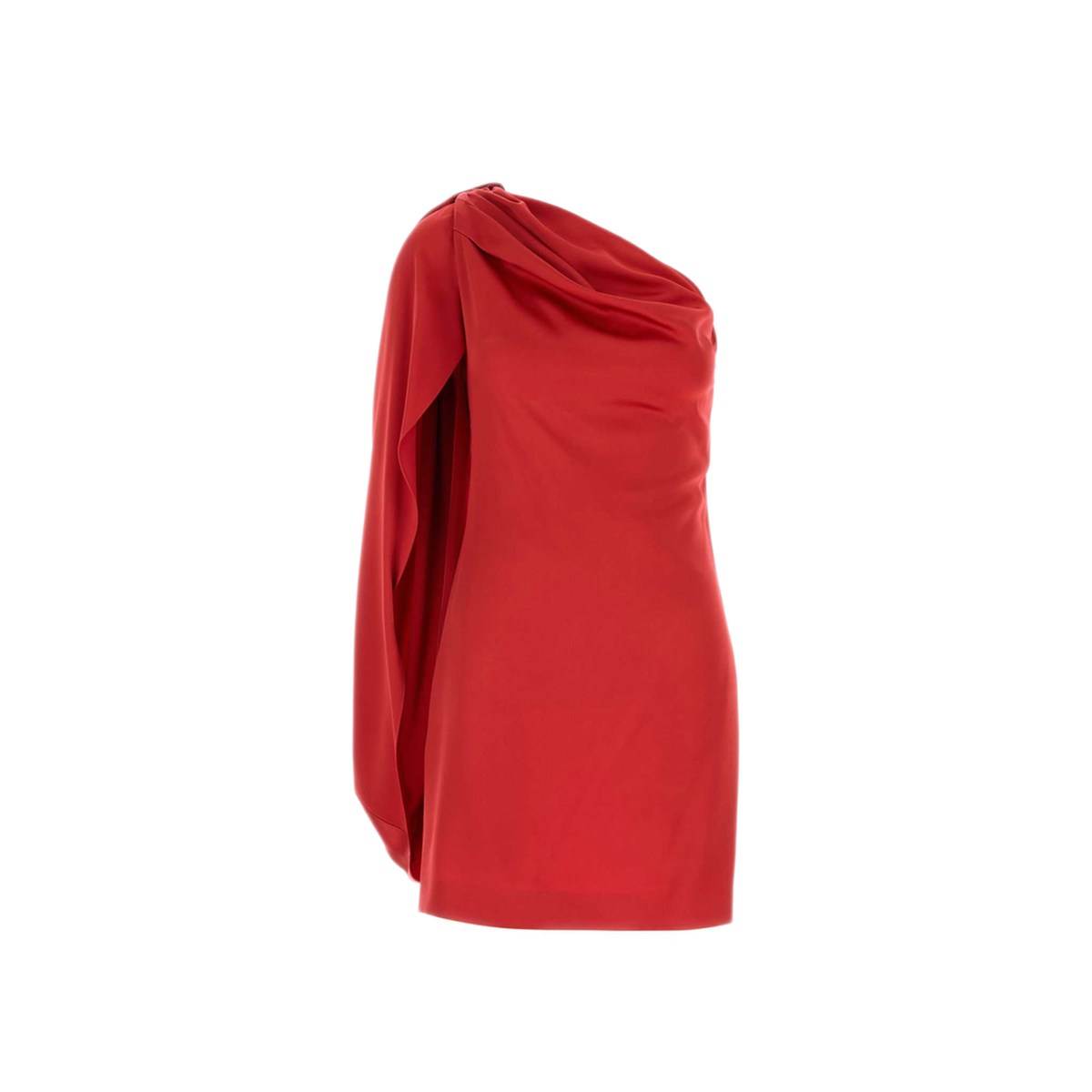 MAYFEYR - Stella Mccartney - Red Satin One Shoulder Mini Dress - 6A07063FU3026453