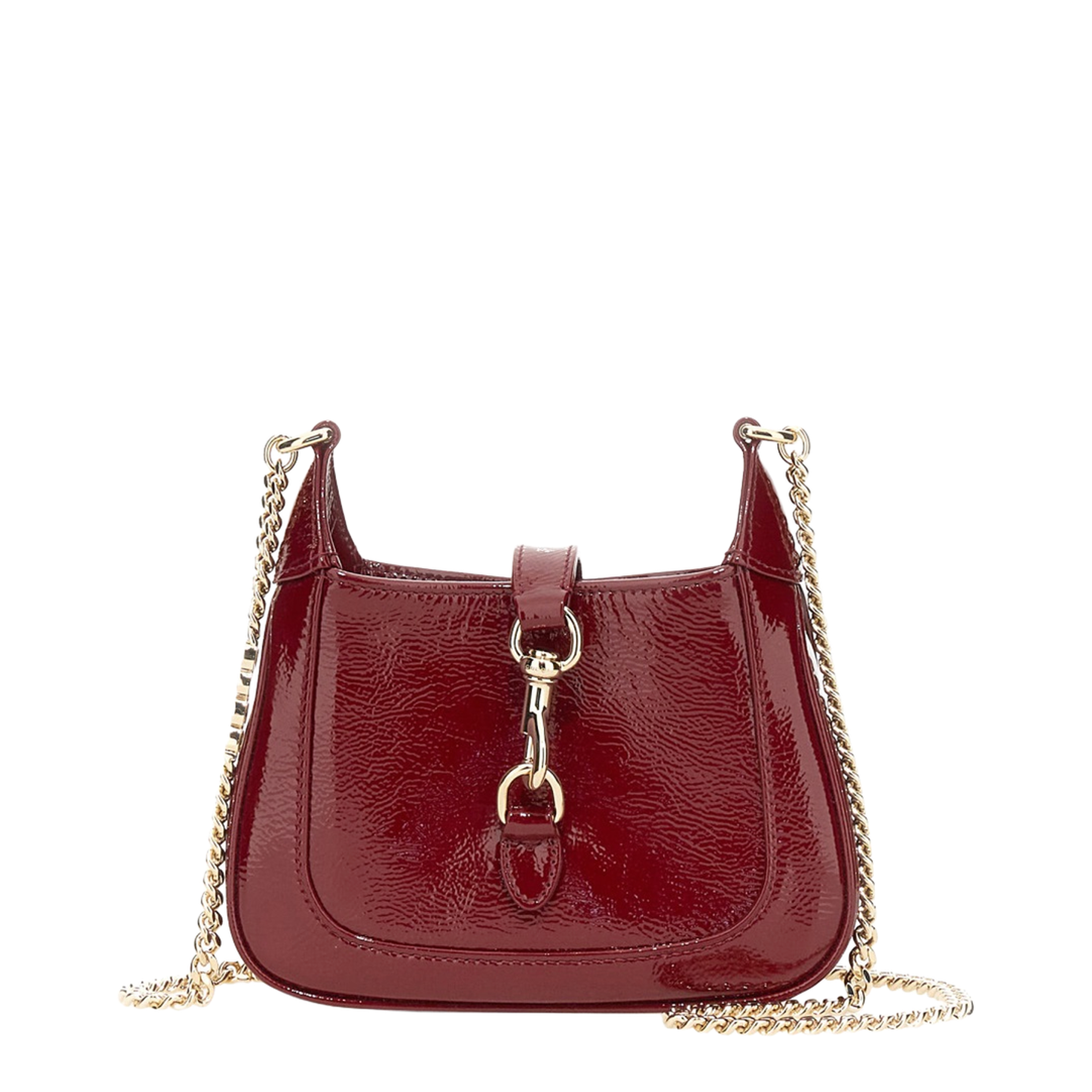 Jackie Notte Mini Charol Patent Leather Bag - Rosso Ancora