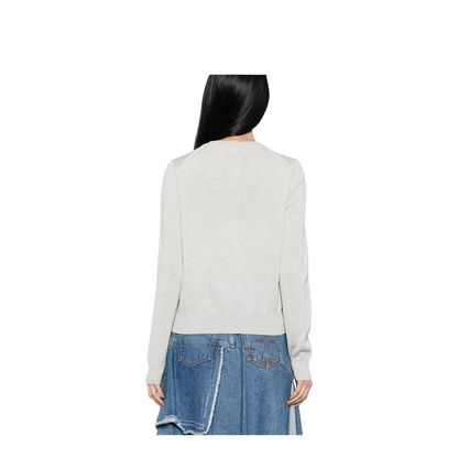 Light Grey Front Button Fastening Top