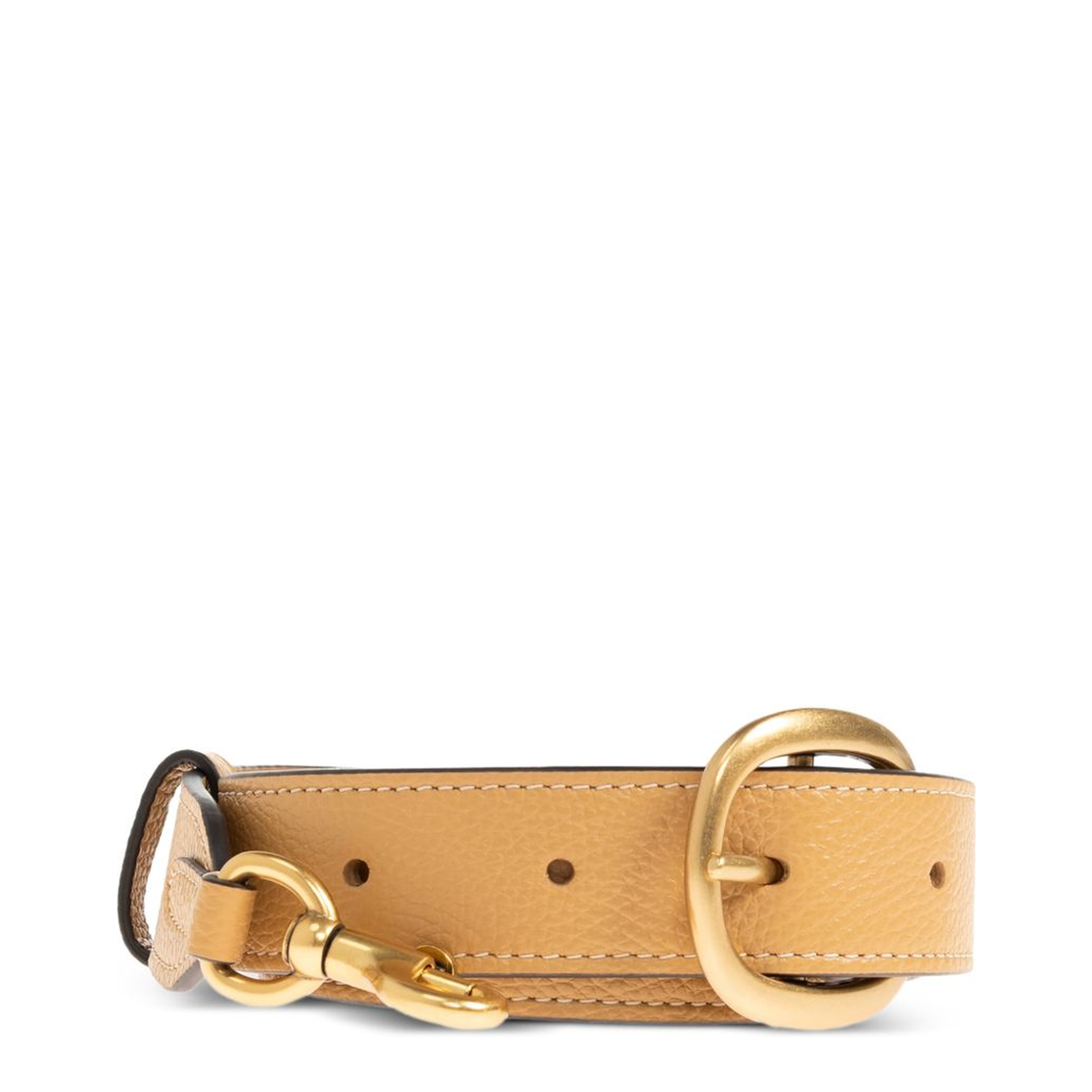 Tabby 26 Polished Pebble Leather Shoulder Bag - Brass/Biscuit