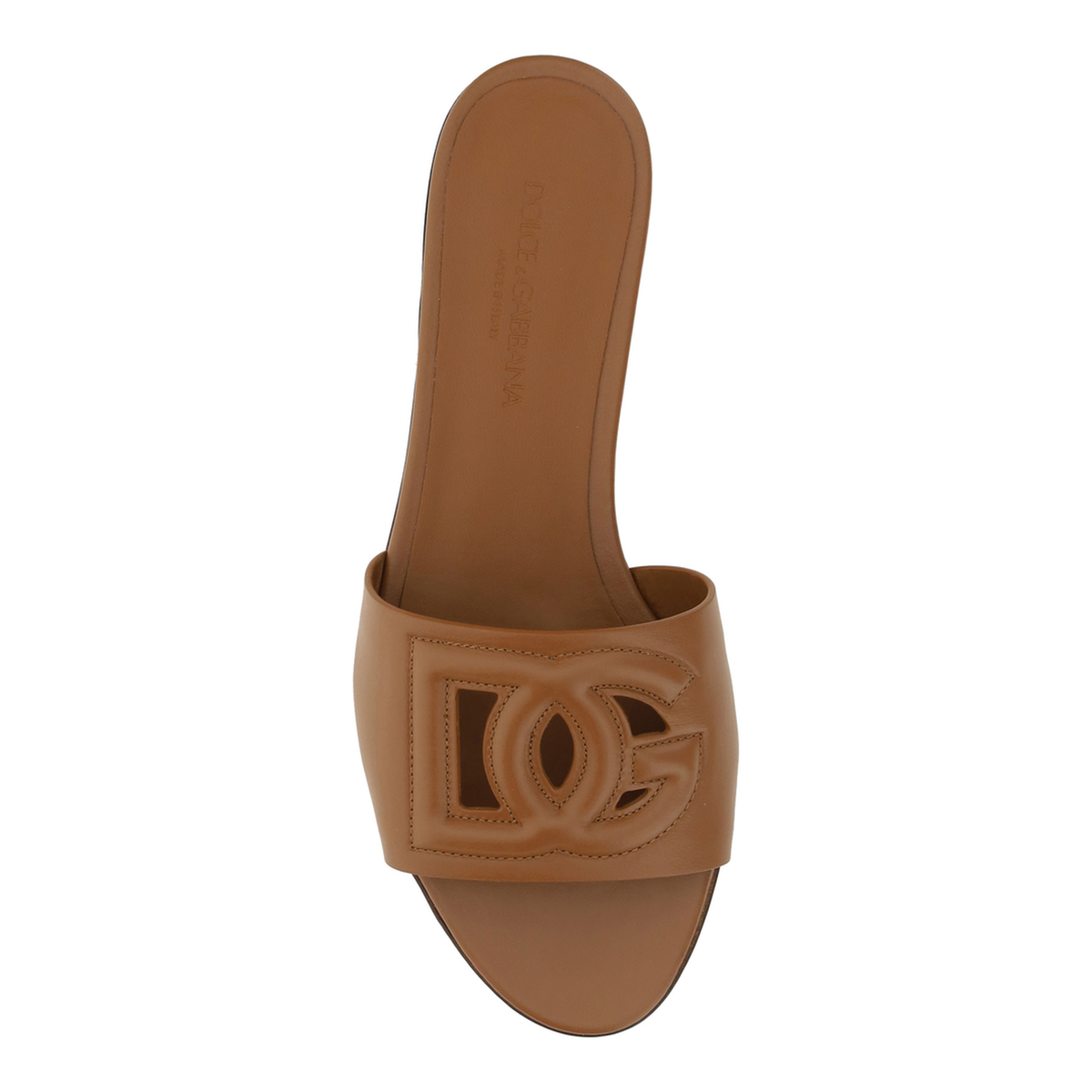 Calfskin Sliders with Logo
