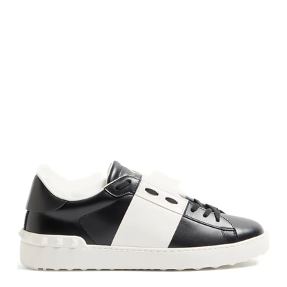 MAYFEYR - Valentino - Open Leather Sneakers With Contrast Band And Stud Details - YS0830BLU