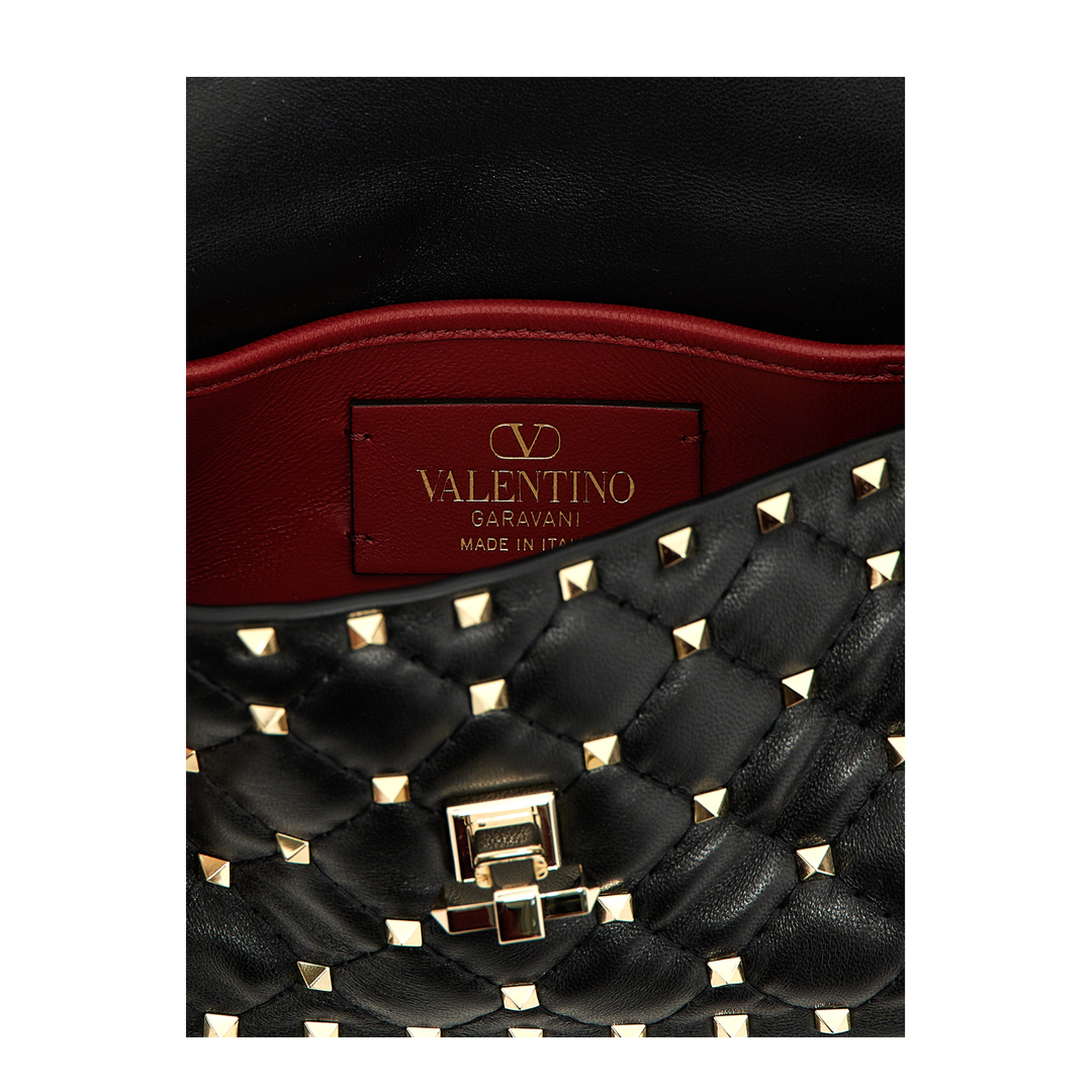 Rockstud Spike Nappa Leather Handbag