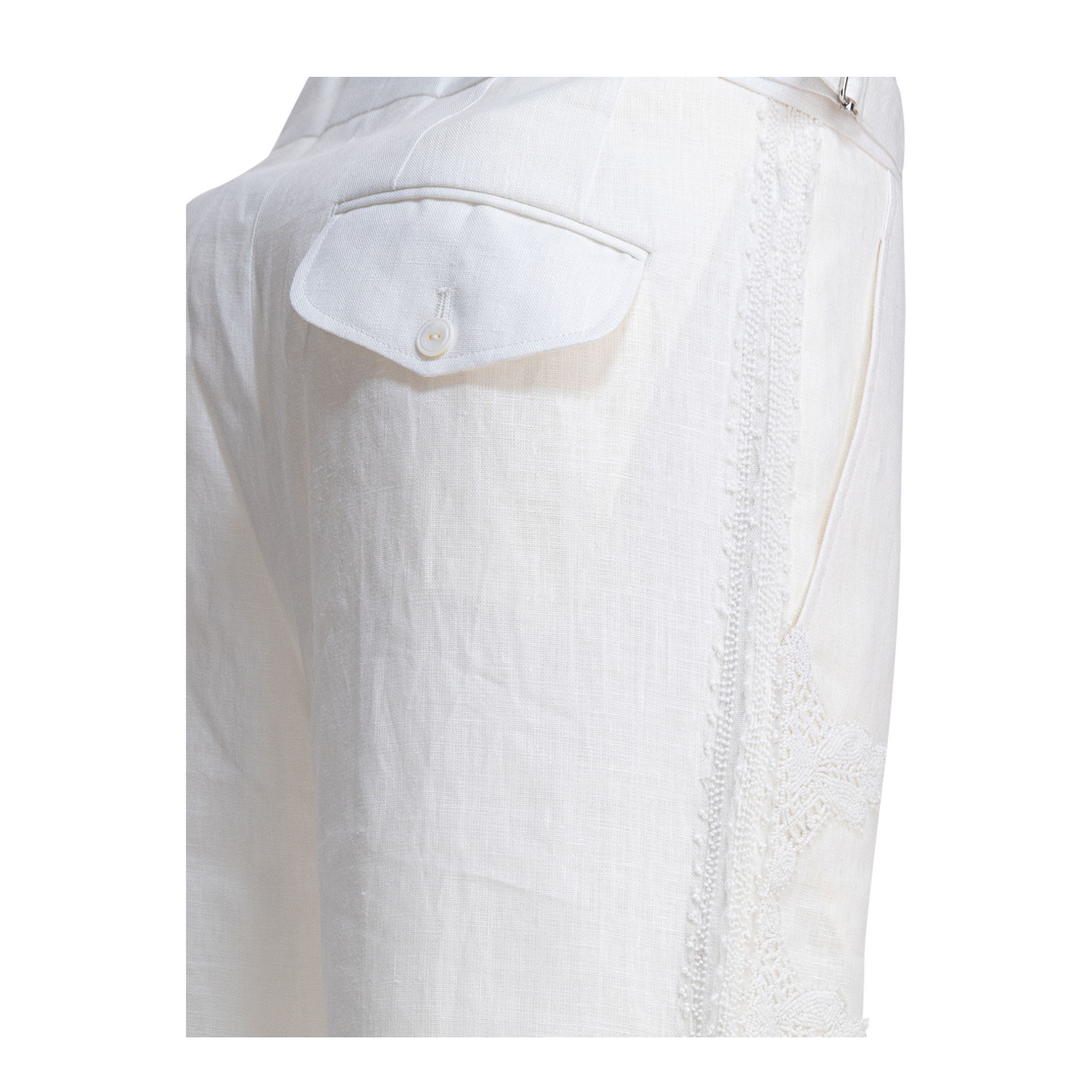 MAYFEYR - Bode - Linen Pants - MRS25BT008WHITE