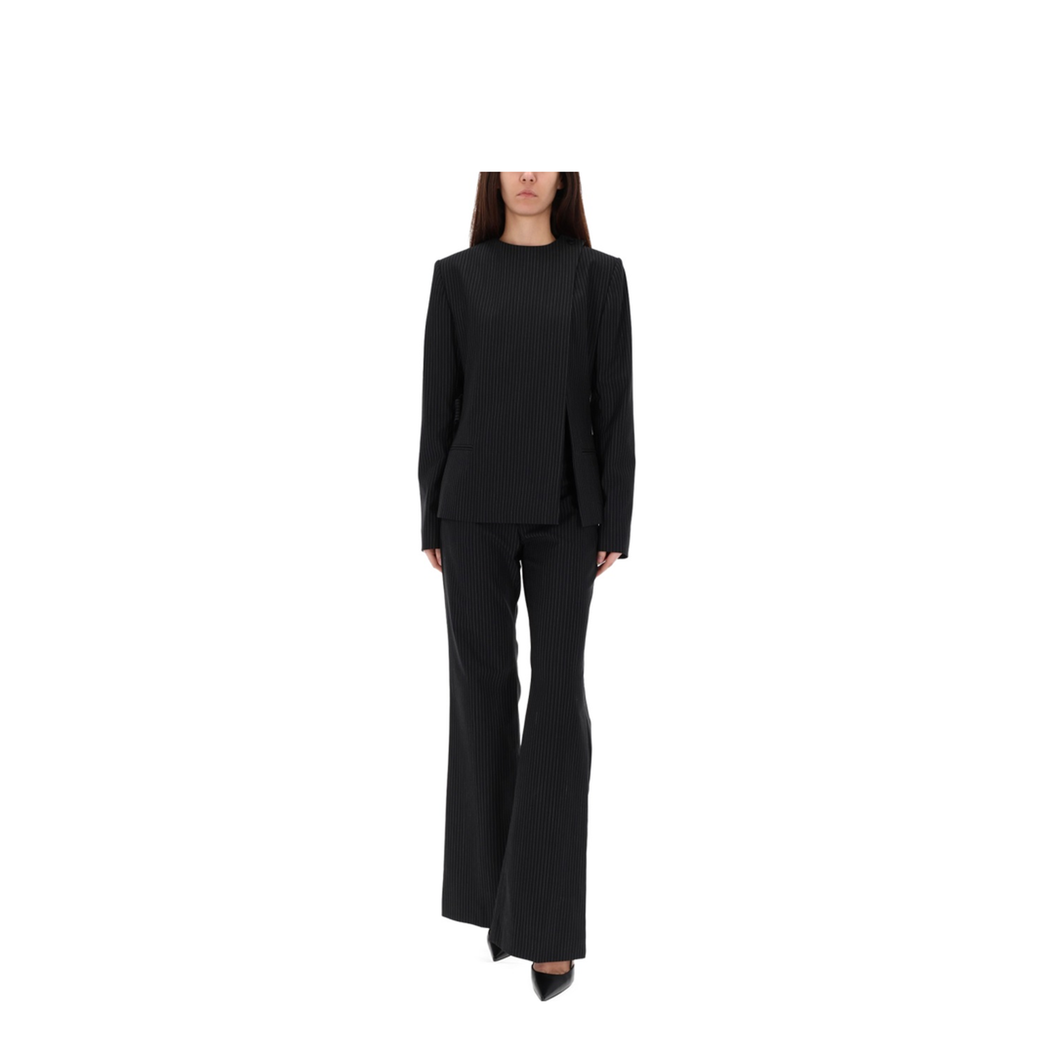 MAYFEYR - Courreges - Buckle Pinstripes Jacket - 325CVE132PL02249901